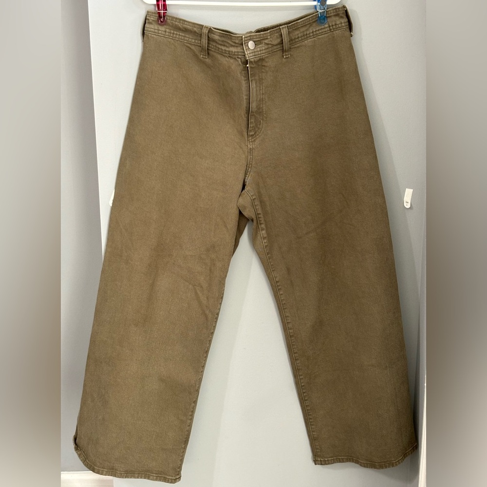 Olive green palazzo pants